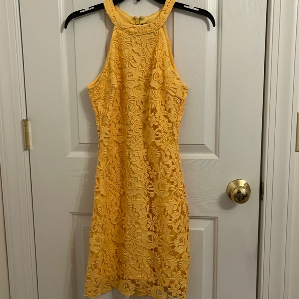 Yellow floral dress